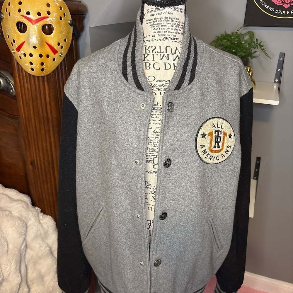 True Religion varsity jacket stitched RARE size L